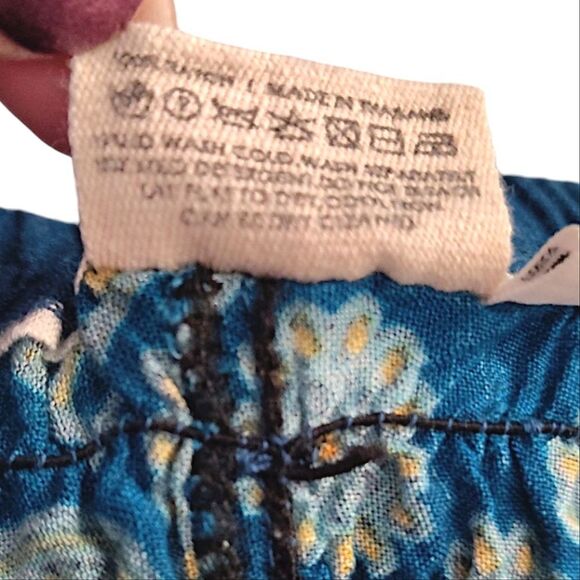 Joob Joob Turquoise Gold Mandala Print Pull On Hippie Harem Pants Size L / XL - Picture 12 of 13